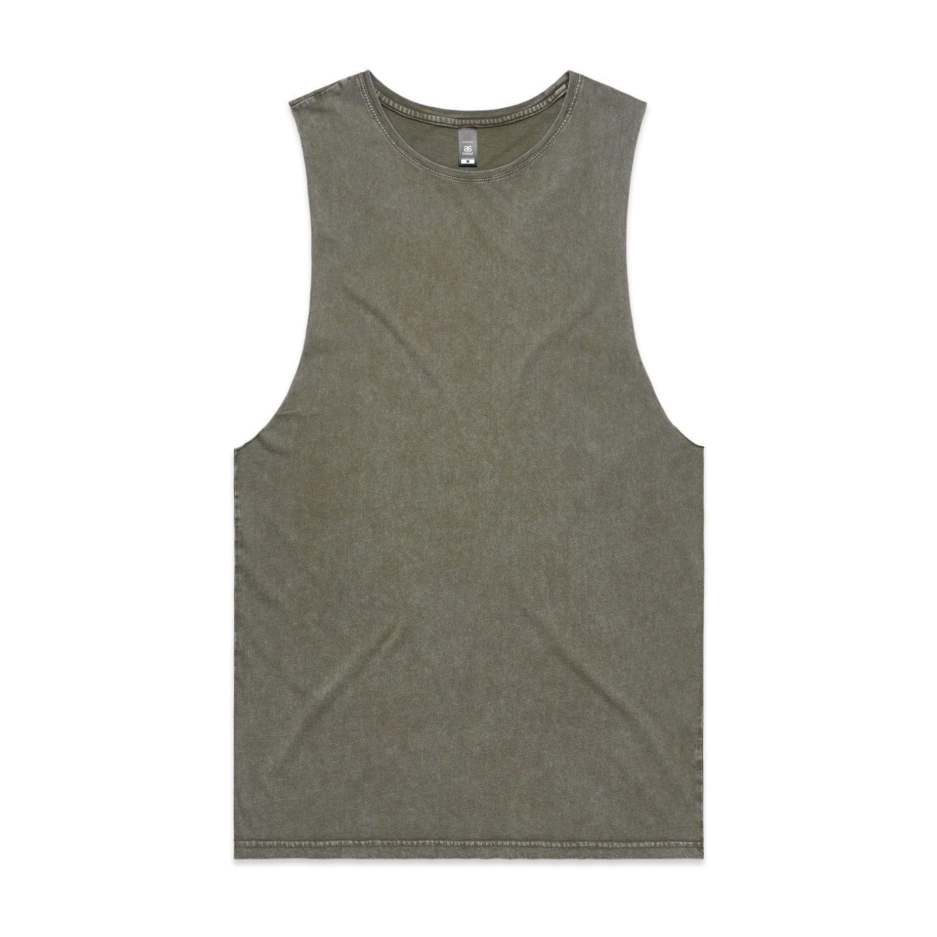 As Colour Men's stone wash barnard tank 5039 Casual Wear As Colour MOSS STONE XSM